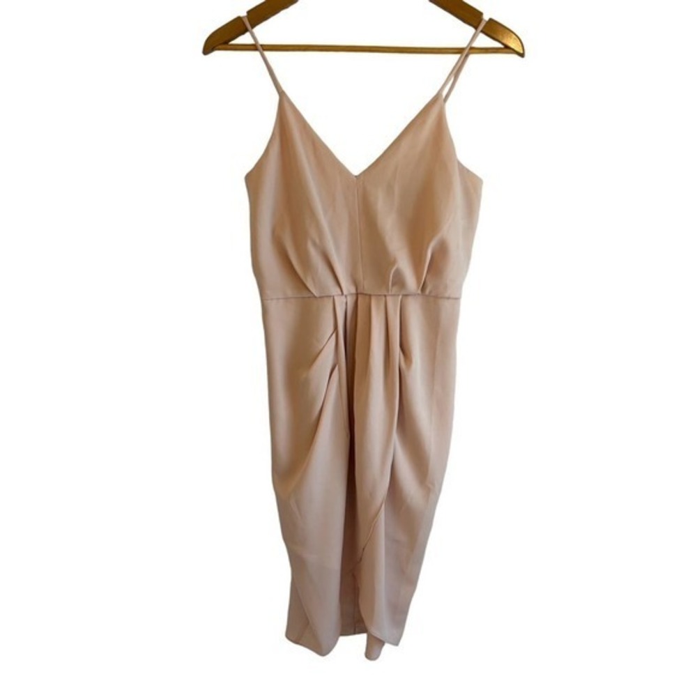 Chelsea28 Womens Size 2 Baby Pink Sleeveless‎ Faux Wrap Dress Bridesmaid